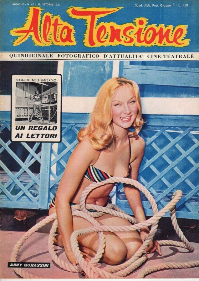 ALTA TENSIONE magazine side cover Issue 46 29 October 1957