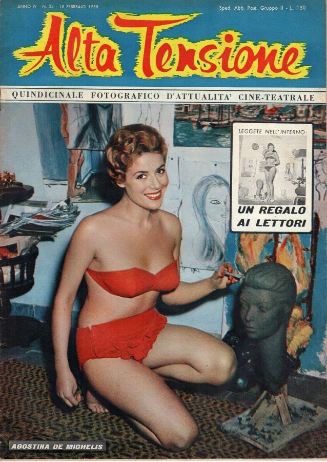ALTA TENSIONE magazine side cover Issue 54 18 February 1958