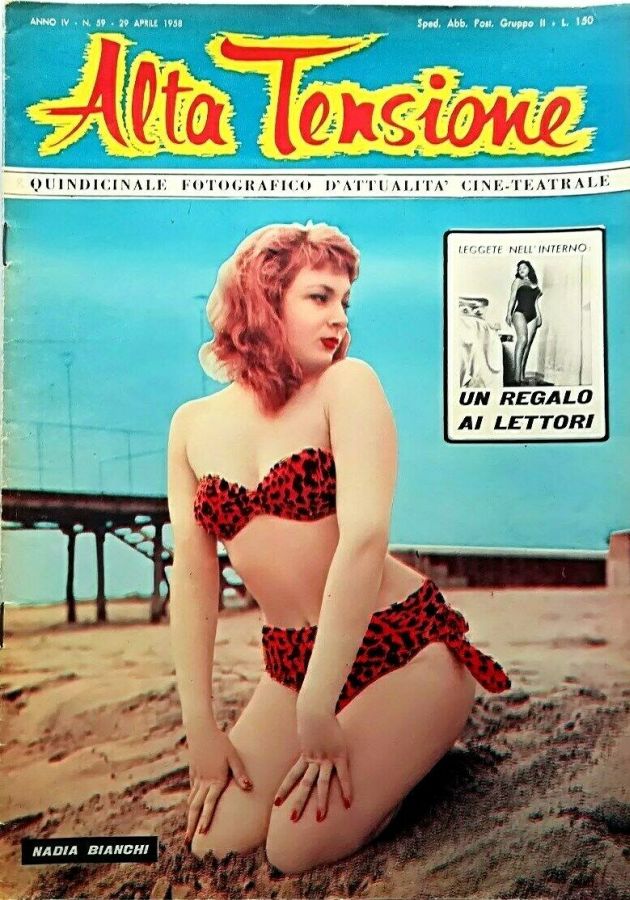 ALTA TENSIONE magazine side cover Issue 59 29 April 1958