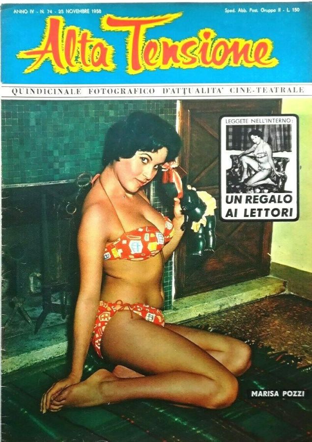ALTA TENSIONE magazine side cover Issue 74 25 November 1958