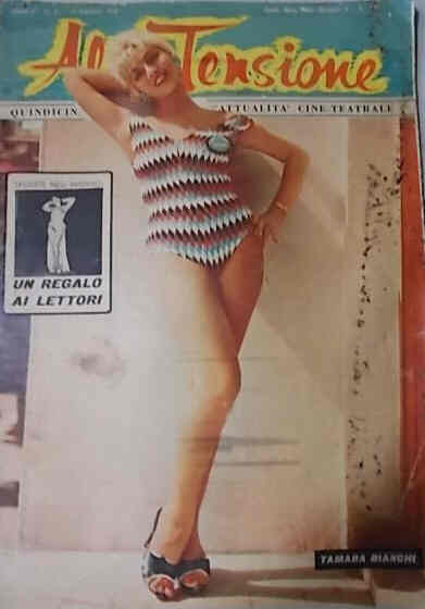 ALTA TENSIONE magazine side cover Issue 61  1958