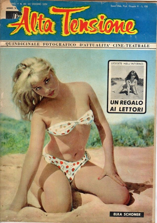 ALTA TENSIONE magazine side cover Issue 89 23 June 1959