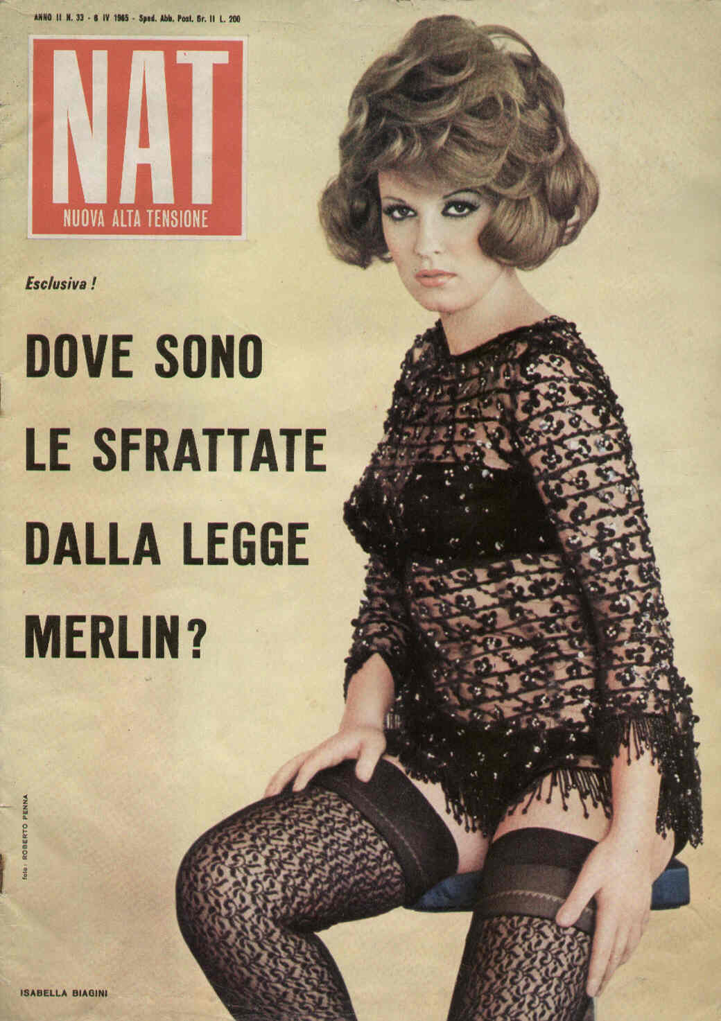 ALTA TENSIONE magazine side cover Issue 33 6 April 1965