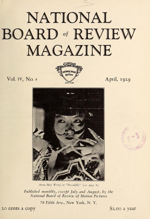 NATIONAL BOARD OF REVIEW MAGAZINE magazine side cover April 1929
