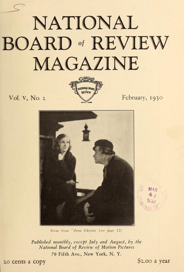 NATIONAL BOARD OF REVIEW MAGAZINE magazine side cover February 1930