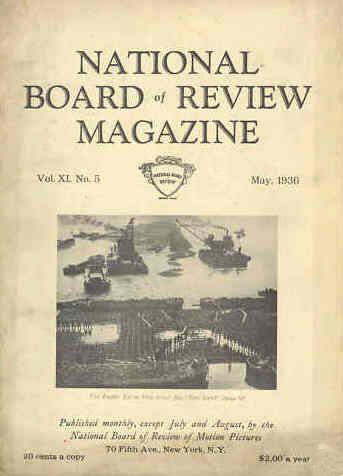 NATIONAL BOARD OF REVIEW MAGAZINE magazine side cover May 1936