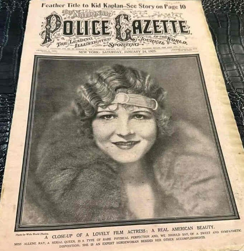 NATIONAL POLICE GAZETTE magazine side cover 24 January 1925