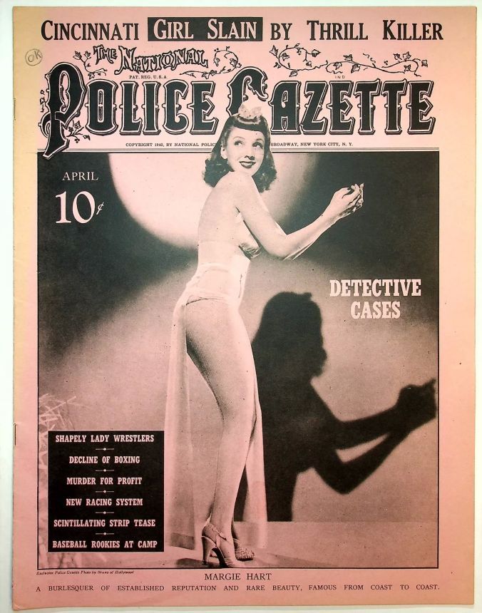NATIONAL POLICE GAZETTE magazine side cover  April 1942