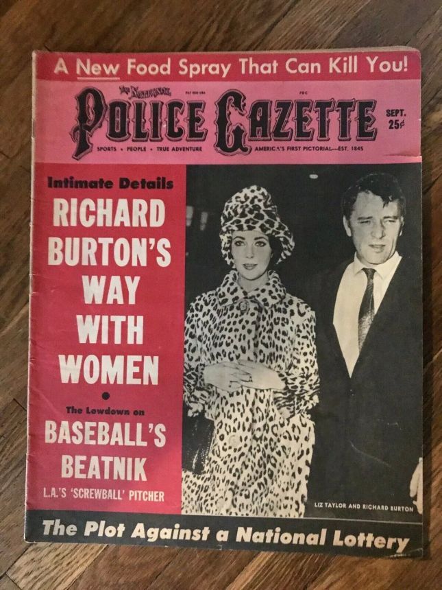 NATIONAL POLICE GAZETTE magazine side cover  September 1962