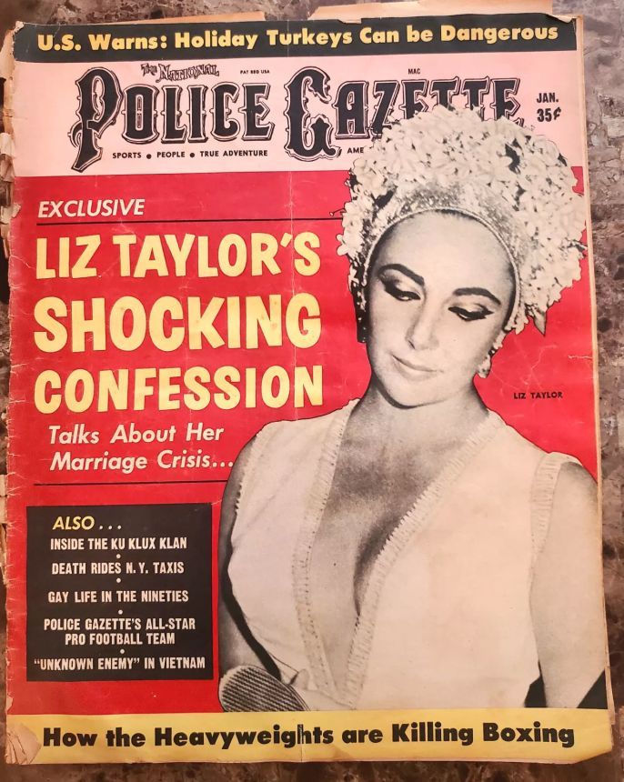 NATIONAL POLICE GAZETTE magazine side cover  January 1966