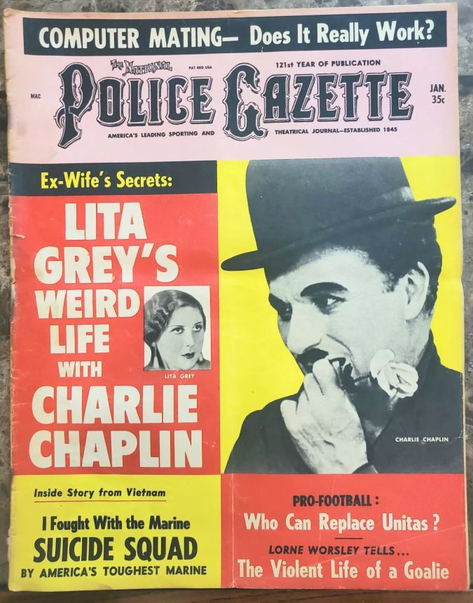 NATIONAL POLICE GAZETTE magazine side cover  January 1967