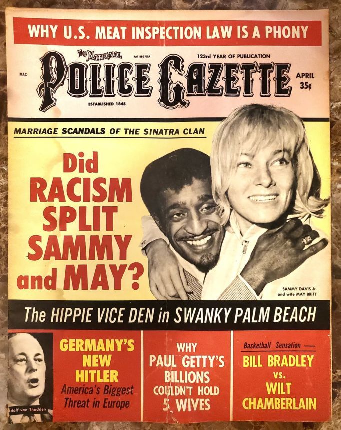 NATIONAL POLICE GAZETTE magazine side cover  April 1968