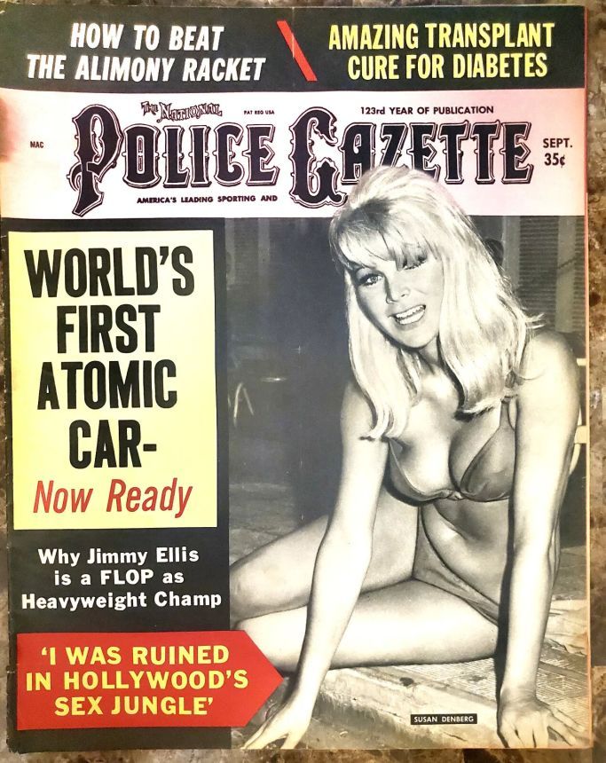 NATIONAL POLICE GAZETTE magazine side cover  September 1968