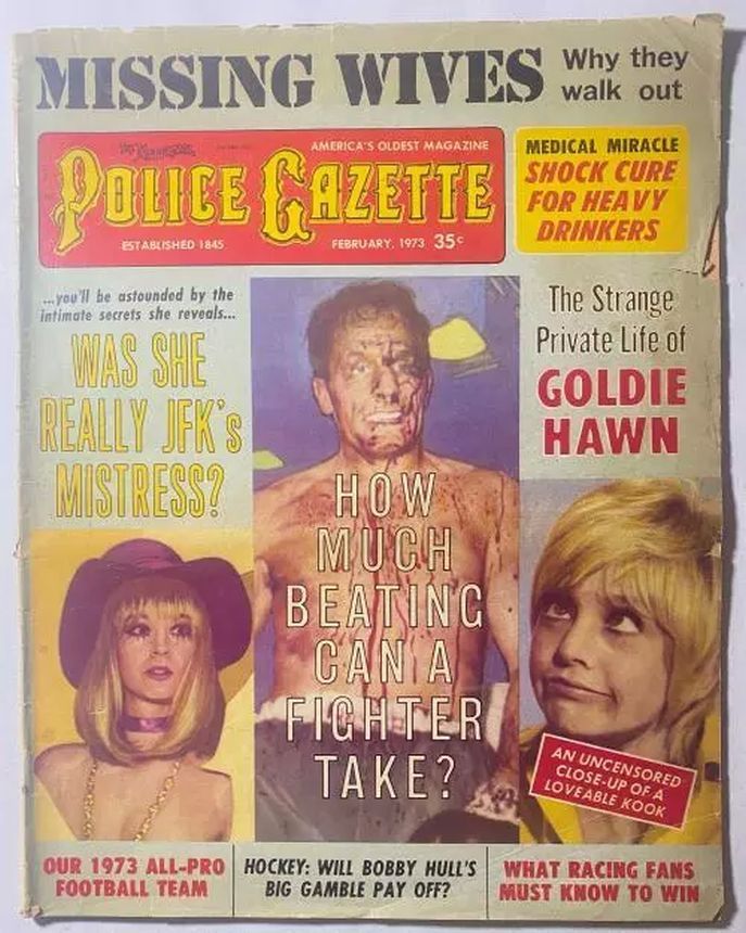 NATIONAL POLICE GAZETTE magazine side cover  February 1973