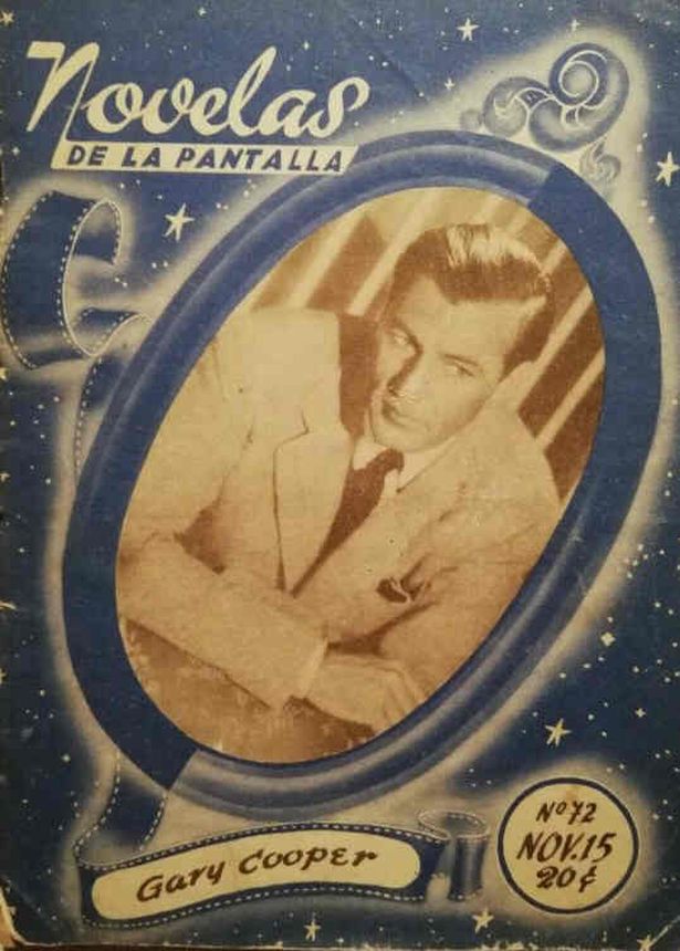 NOVELAS DE LA PANTALLA magazine side cover Issue 72 15 November 1941