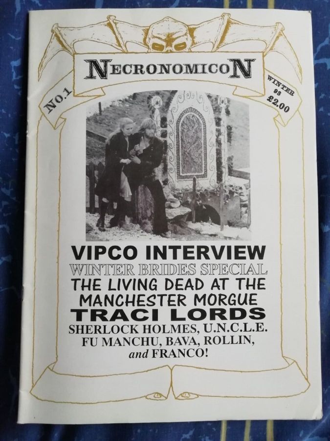 NECRONOMICON magazine side cover Issue 1  1993