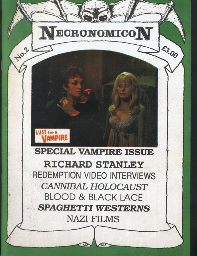 NECRONOMICON magazine side cover Issue 2  1994