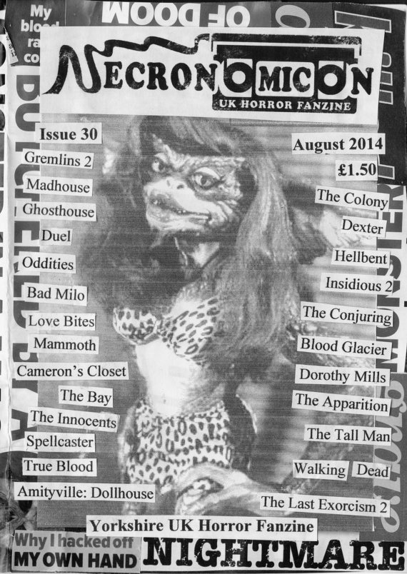 NECRONOMICON (Neil) magazine side cover Issue 30 August 2014