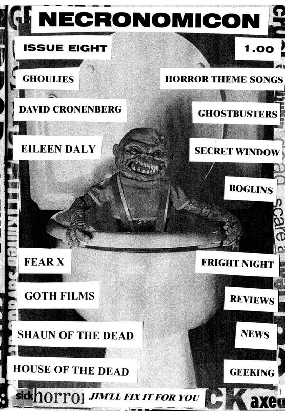NECRONOMICON (Neil) magazine side cover Issue 8 August 2004