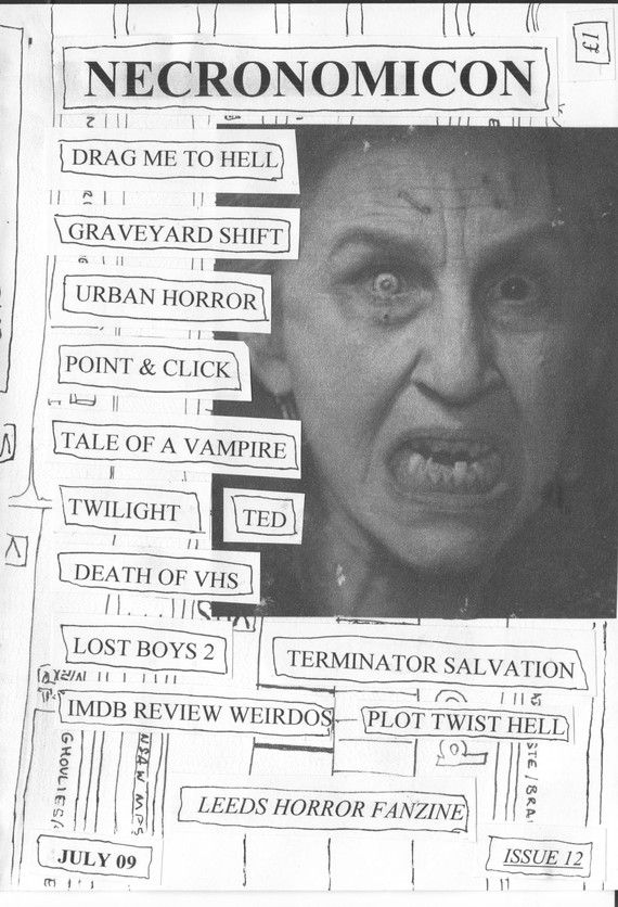 NECRONOMICON (Neil) magazine side cover Issue 12 July/August/September/October 2009