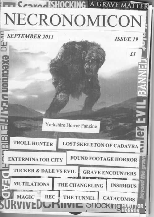 NECRONOMICON (Neil) magazine side cover Issue 19 September/October/November 2011
