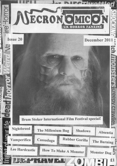 NECRONOMICON (Neil) magazine side cover Issue 20 December 2011