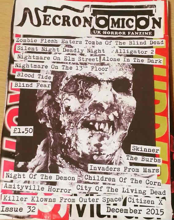 NECRONOMICON (Neil) magazine side cover Issue 32 December 2015
