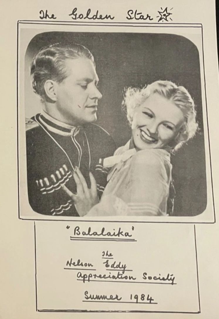 NELSON EDDY APPRECIATION SOCIETY magazine side cover Summer 1984