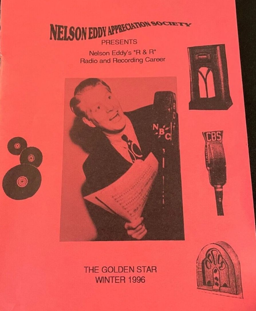NELSON EDDY APPRECIATION SOCIETY magazine side cover Winter 1996