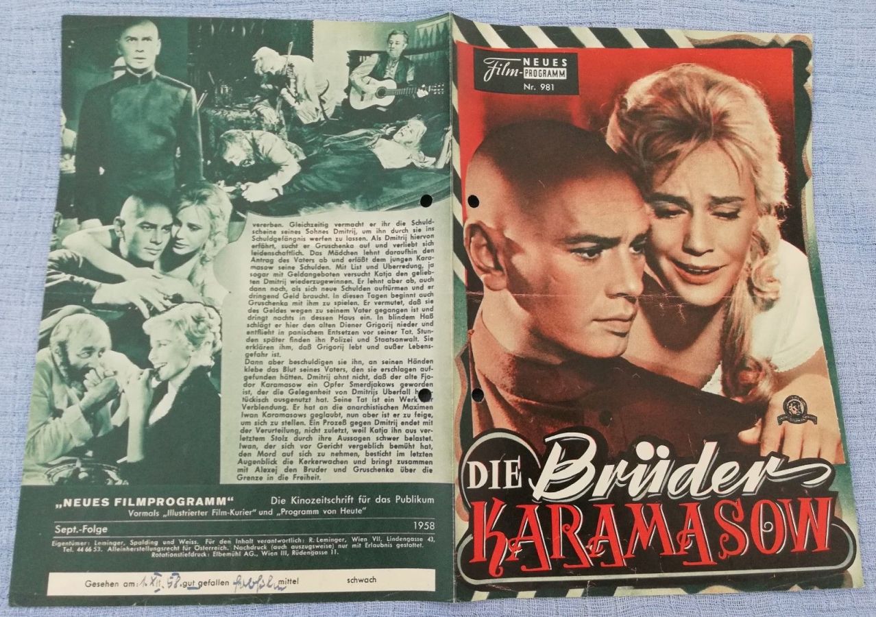 NEUES FILMPROGRAMM magazine side cover Issue 981   