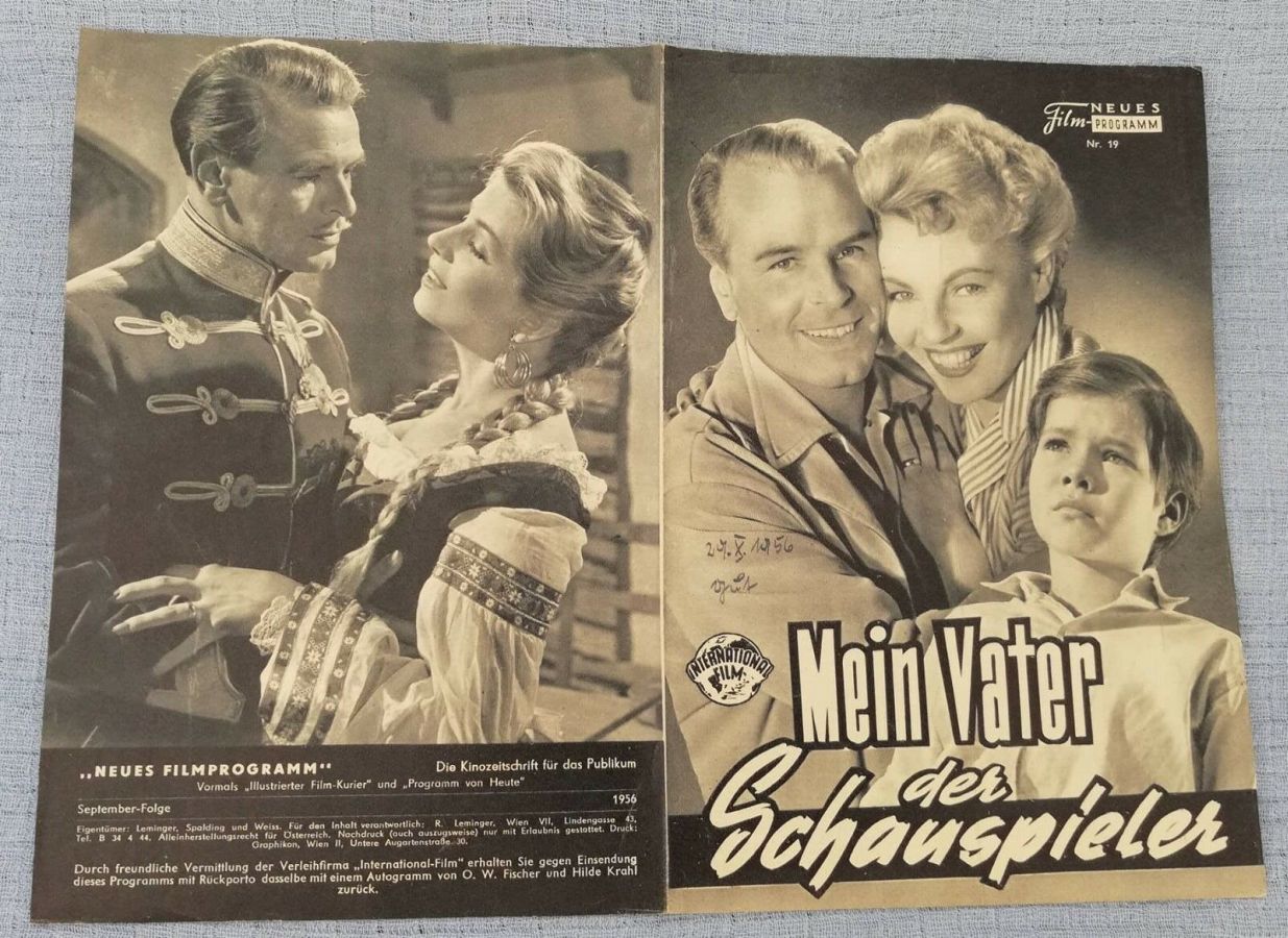 NEUES FILMPROGRAMM magazine side cover Issue 19  September 1956