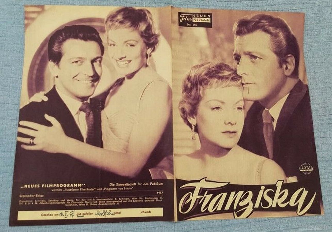 NEUES FILMPROGRAMM magazine side cover Issue 486  September 1957