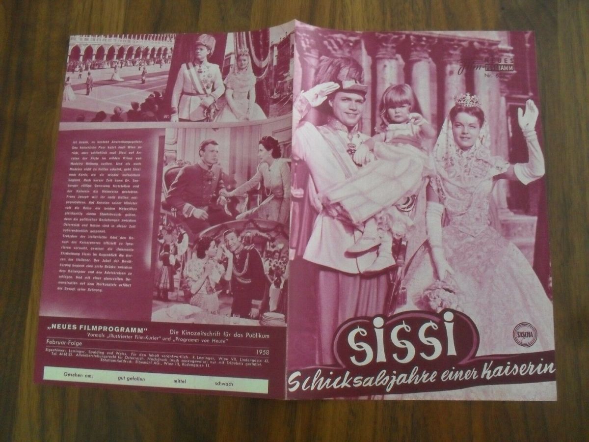 NEUES FILMPROGRAMM magazine side cover Issue 658  February 1958