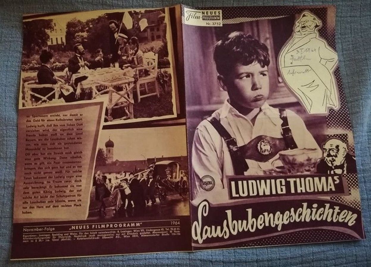 NEUES FILMPROGRAMM magazine side cover Issue 3752  November 1964