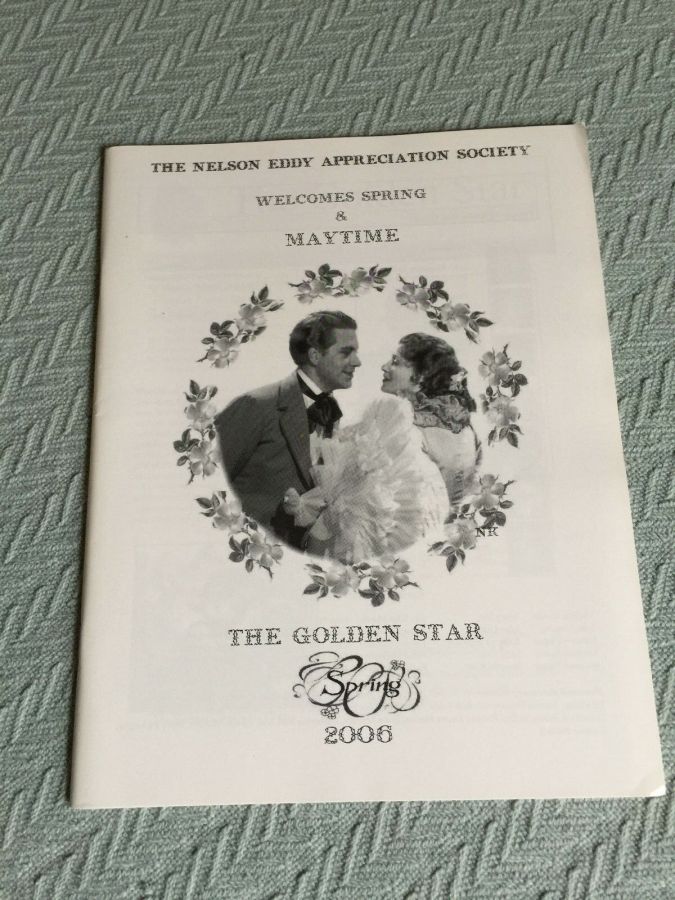 NELSON EDDY APPRECIATION SOCIETY magazine side cover Spring 2006