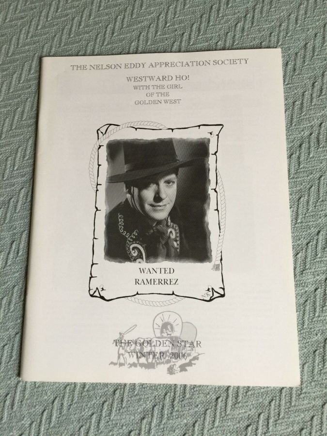 NELSON EDDY APPRECIATION SOCIETY magazine side cover Winter 2006