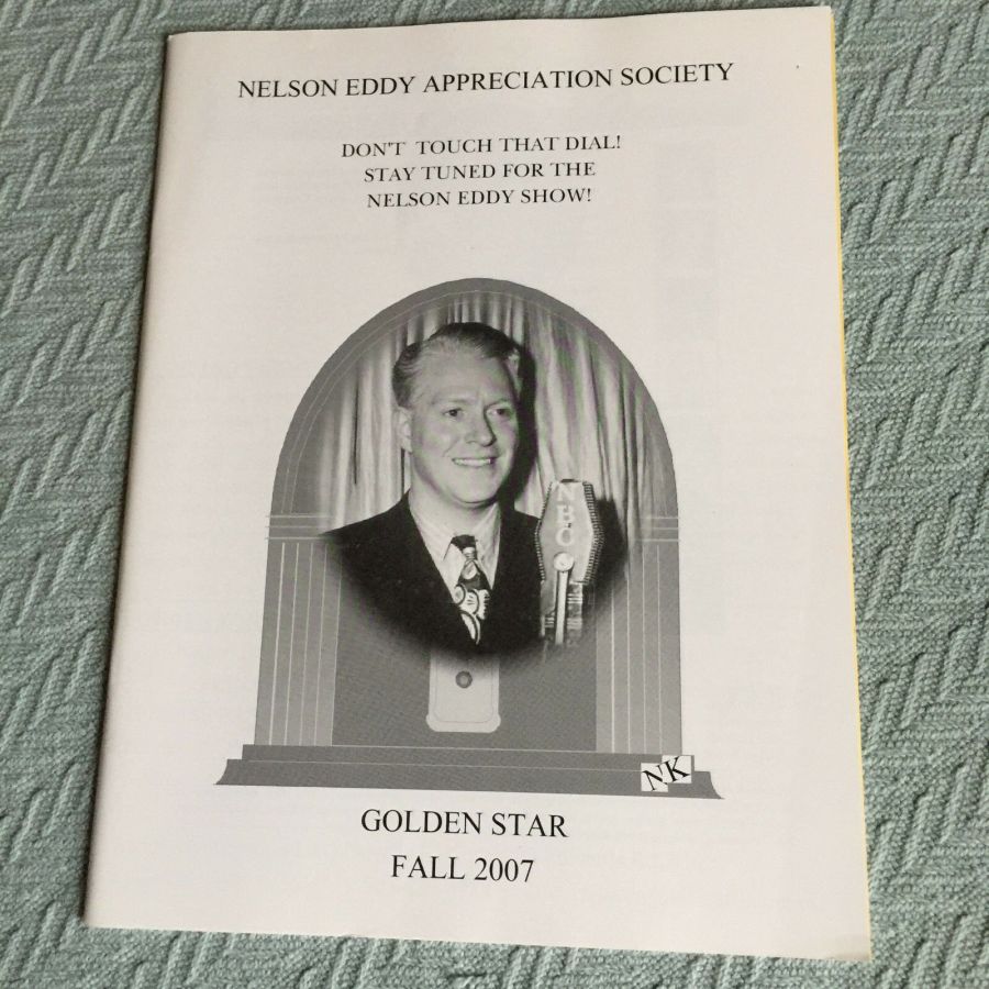 NELSON EDDY APPRECIATION SOCIETY magazine side cover Fall 2007