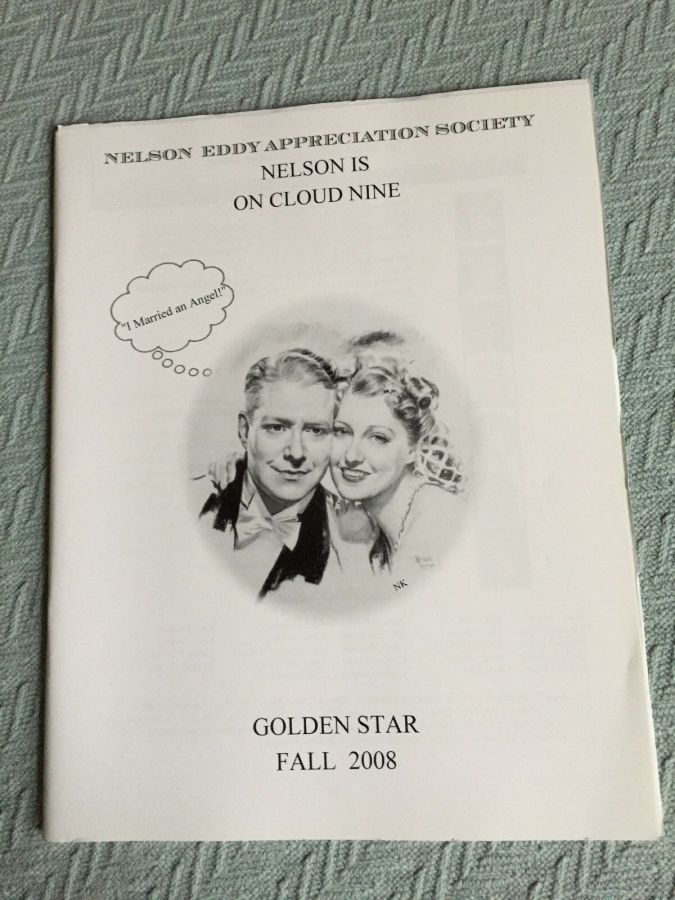 NELSON EDDY APPRECIATION SOCIETY magazine side cover Fall 2008