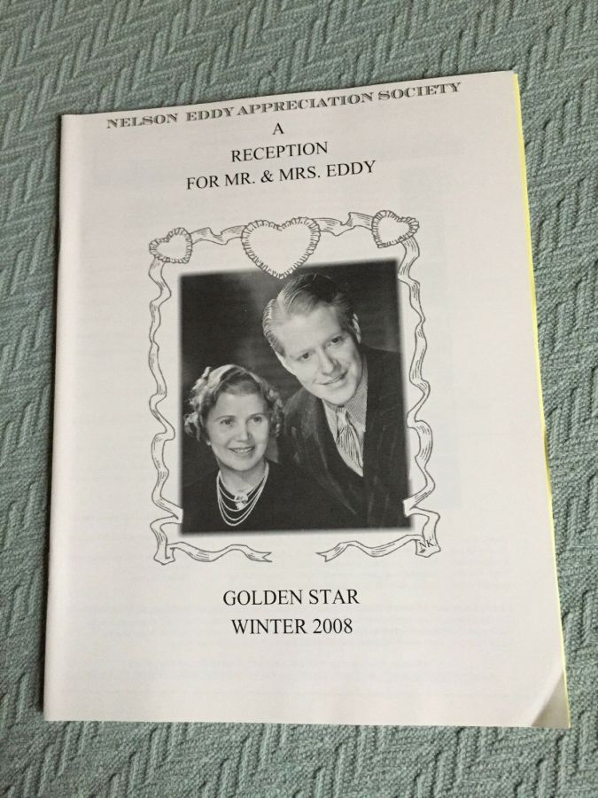 NELSON EDDY APPRECIATION SOCIETY magazine side cover Winter 2008
