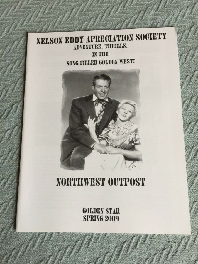 NELSON EDDY APPRECIATION SOCIETY magazine side cover Spring 2009