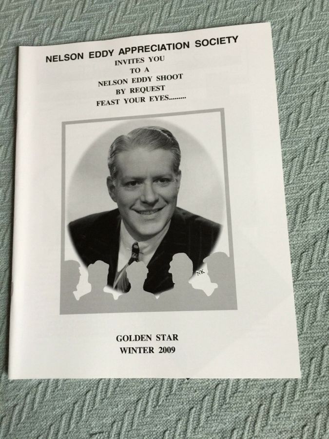 NELSON EDDY APPRECIATION SOCIETY magazine side cover Winter 2009