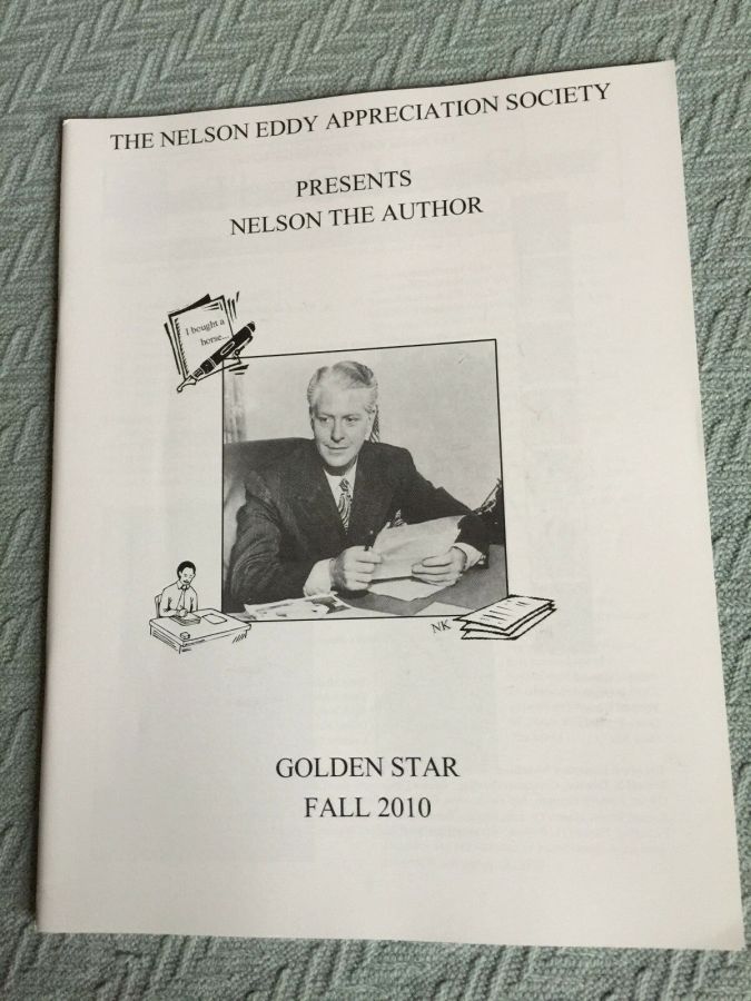 NELSON EDDY APPRECIATION SOCIETY magazine side cover Fall 2010
