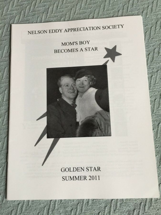 NELSON EDDY APPRECIATION SOCIETY magazine side cover Summer 2011