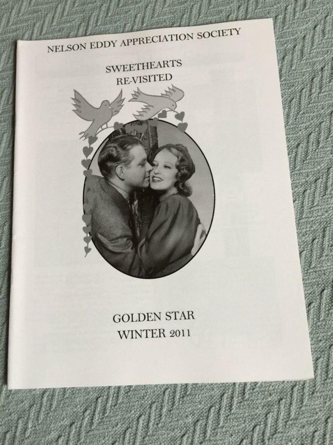 NELSON EDDY APPRECIATION SOCIETY magazine side cover Winter 2011
