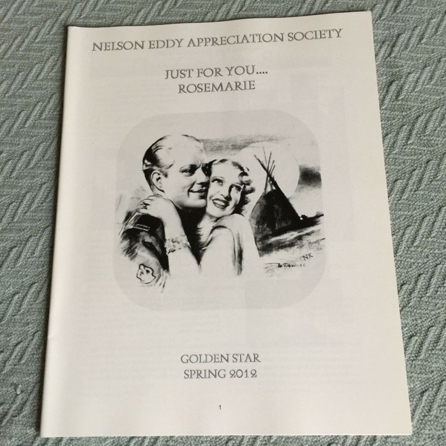 NELSON EDDY APPRECIATION SOCIETY magazine side cover Spring 2012