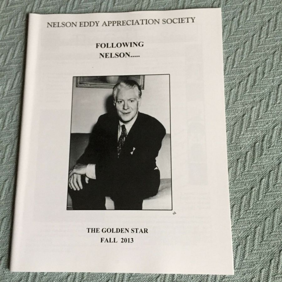 NELSON EDDY APPRECIATION SOCIETY magazine side cover Fall 2013