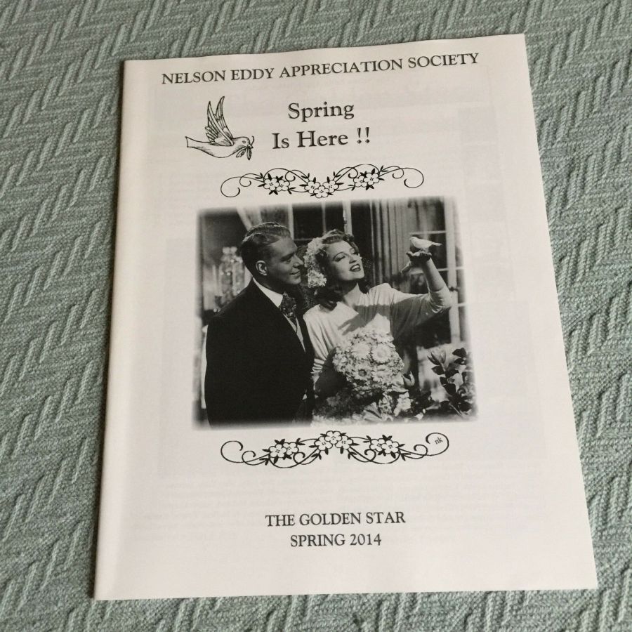 NELSON EDDY APPRECIATION SOCIETY magazine side cover Spring 2014
