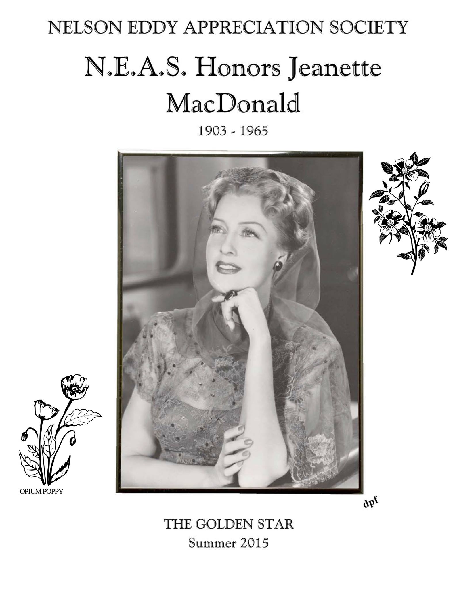 NELSON EDDY APPRECIATION SOCIETY magazine side cover Summer 2015