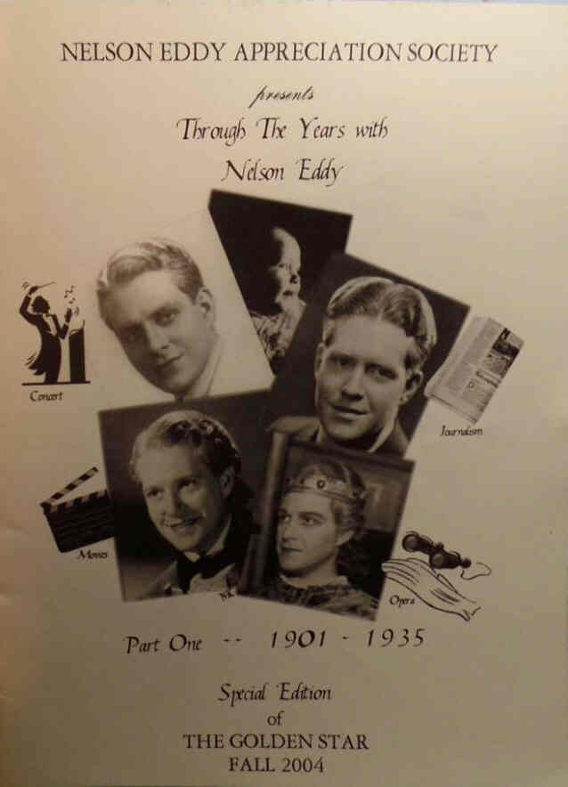 NELSON EDDY APPRECIATION SOCIETY magazine side cover Fall 2004