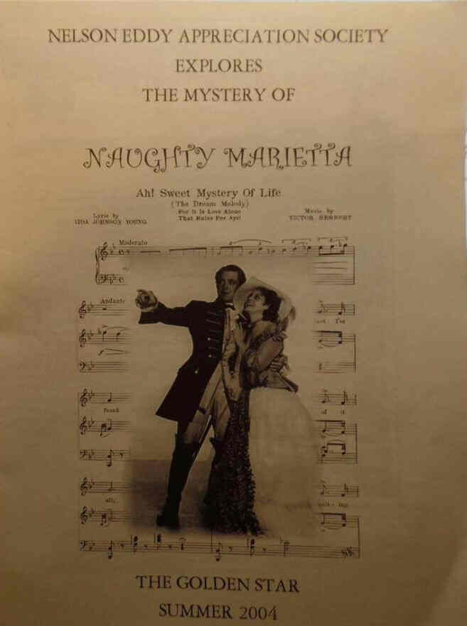 NELSON EDDY APPRECIATION SOCIETY magazine side cover Summer 2004